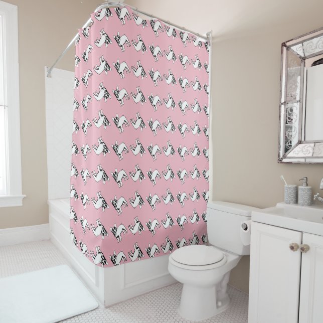 Black and white pretty French Bulldog Pattern (In Situ)
