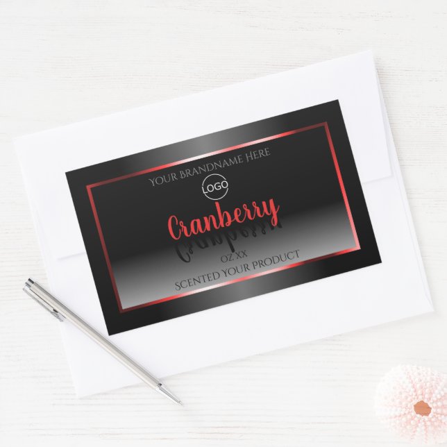 Black and White Product Label Red Decor Frame Logo (Envelope)