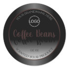 Black and White Product Labels Burgundy Frame Logo