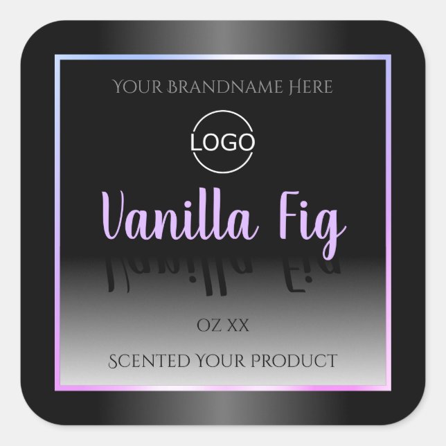 Black and White Product Labels Luminous Frame Logo (Front)