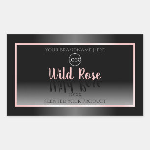 Black and White Product Labels Pink Frame Logo