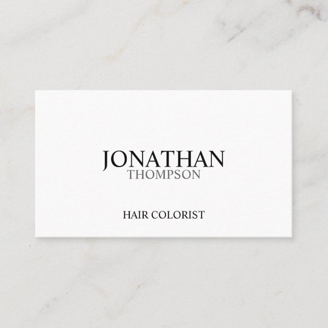 Black and White Professional Appointment Card (Front)