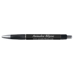 Black and White Promotional Author Pen