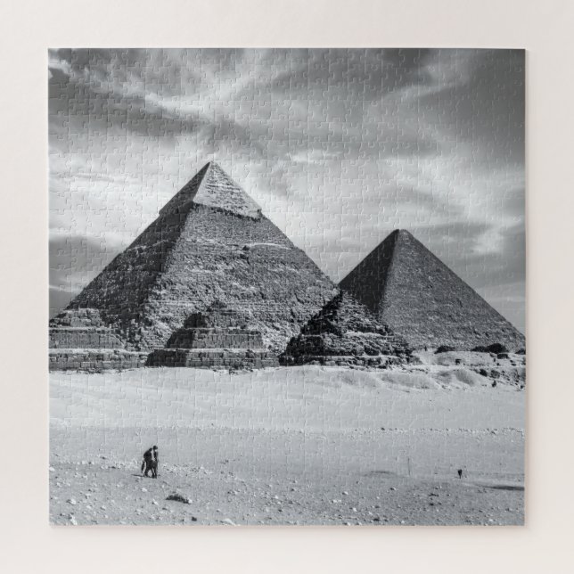 Black and White Pyramids Jigsaw Puzzle (Vertical)