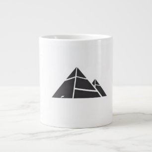 Black and White Pyramids Large Coffee Mug