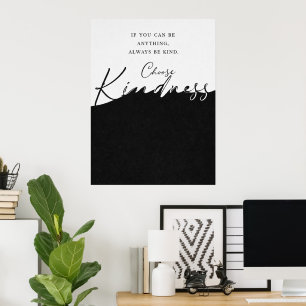 Black and White Quote Poster – Minimalist Wall 