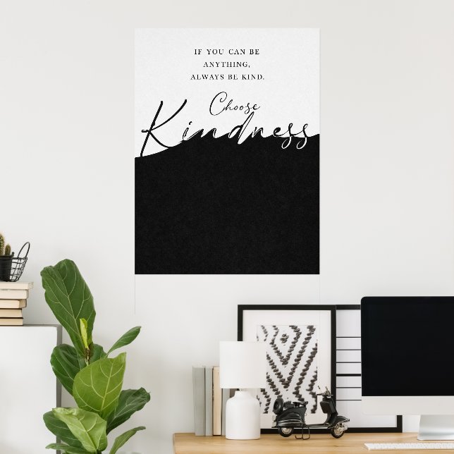 Black and White Quote Poster – Minimalist Wall  (Home Office)