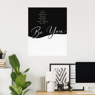 Black and White Quote Poster – Minimalist Wall