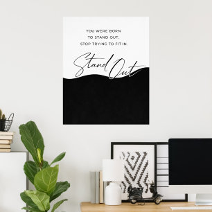 Black and White Quote Poster – Minimalist Wall