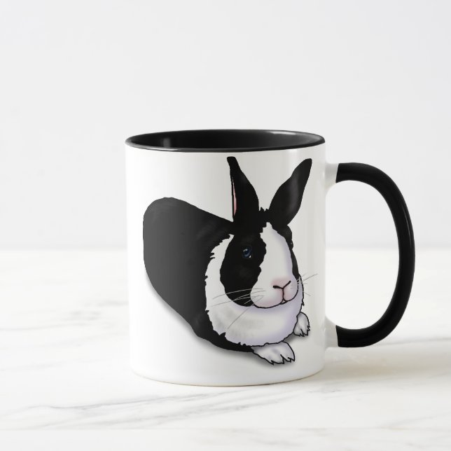Black and White Rabbit Mug (Right)