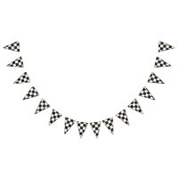 Black and White Racing Chequered Flags