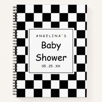 Black and White Racing Flag Notebook