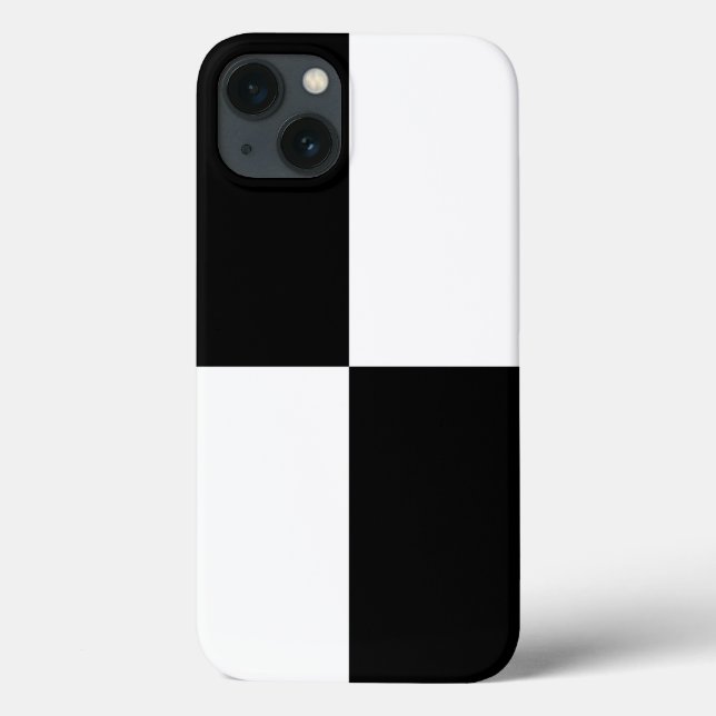 Black and White Rectangles Case-Mate iPhone Case (Back)