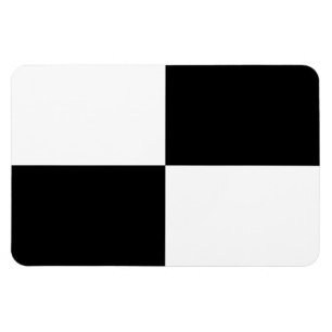 Black and White Rectangles Magnet