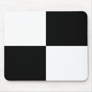 Black and White Rectangles Mouse Pad