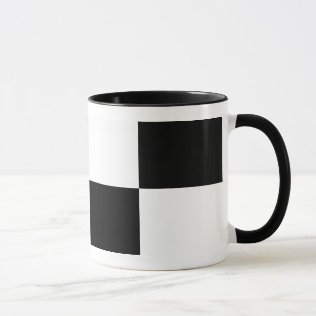 Black and White Rectangles Mug (Right)