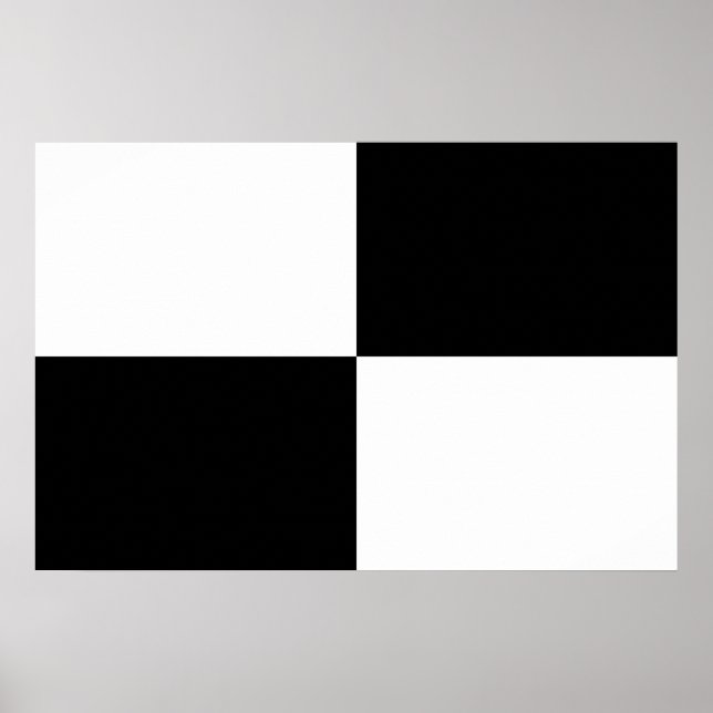 Black and White Rectangles Poster (Front)