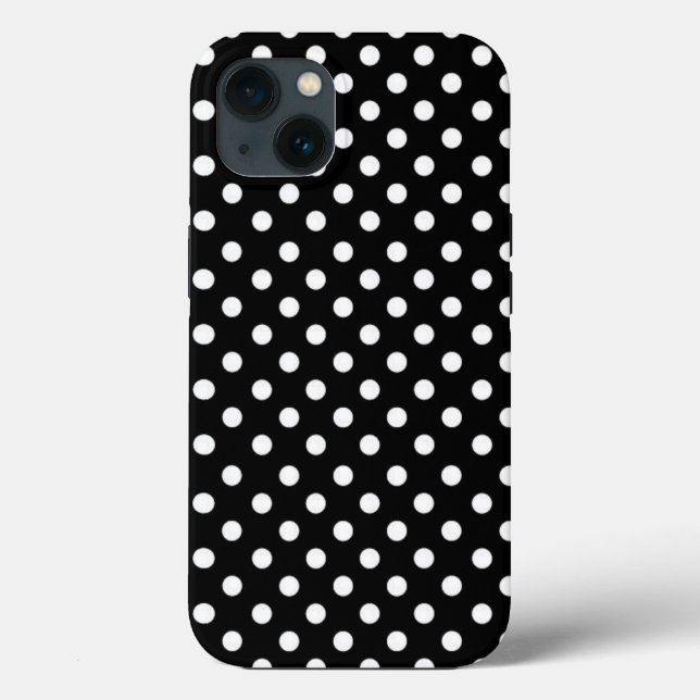 Black and white retro polka dots  Case-Mate iPhone case (Back)