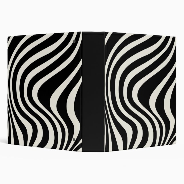 Black and white retro style waves binder (Background)