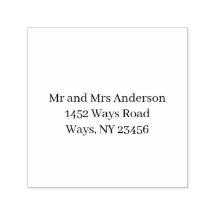 Black and White return Address Label