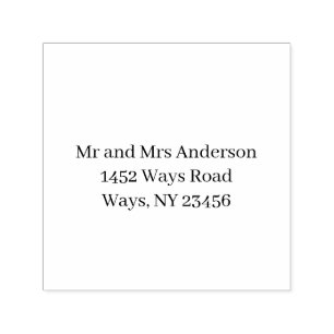 Black and White return Address Label Self-inking Stamp