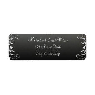 Black and White Return Address Labels