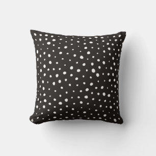 Black and White Reverse Dalmatian Print/Pattern Throw Pillow