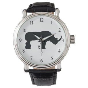 Black and White Rhino Watch