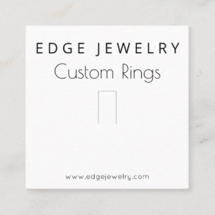 Black And White Ring Display Packaging Square Business Card
