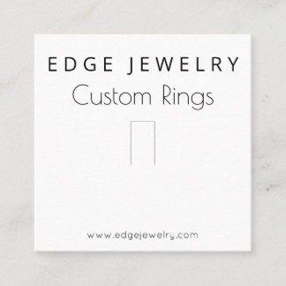 Black And White Ring Display Packaging Square Business Card