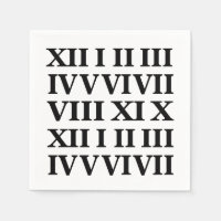Black and White Roman Numeral Party