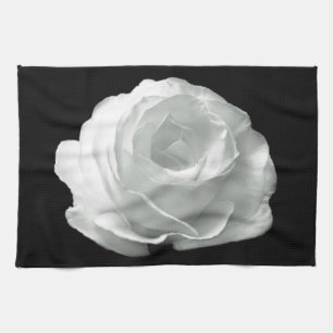 Black And White Rose Kitchen Towel