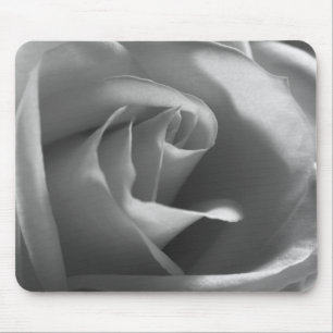 Black-and-White-Rose Mouse Pad