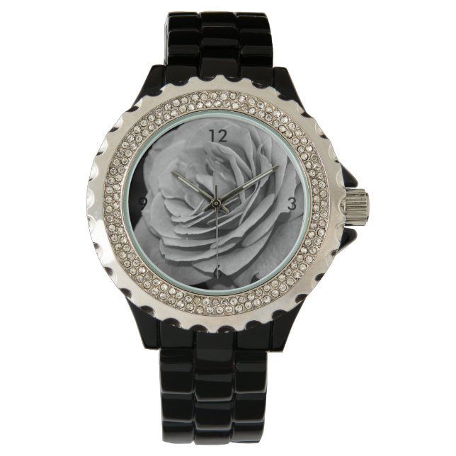Black and White Rose Watch (Front)