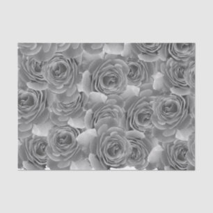 Black and White Roses Tissue Paper