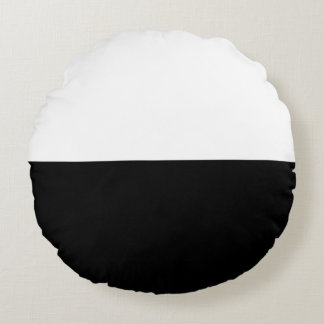 Black and white round pillow
