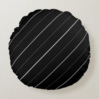 Black And White Round Pillow