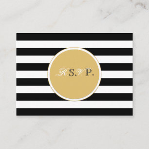 Black and white rsvp card