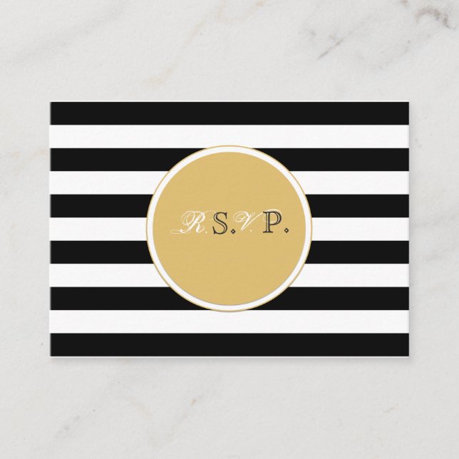Black and white rsvp card (Front)