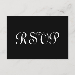 Black and White RSVP Wedding Response