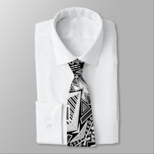 Black And White Runway Fashion Inspired Neck Tie