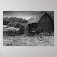 Black and White Rustic Barn