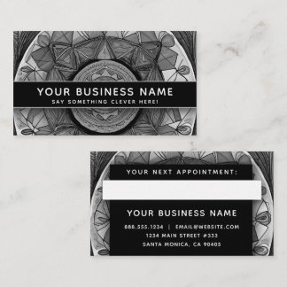 Black and White Sacred Modern Elegant Professional Appointment Card