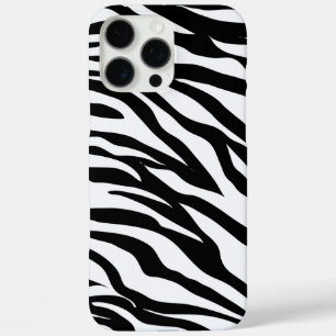 Black and White Safari Zebra Animal Print iPhone 16 Pro Max Case