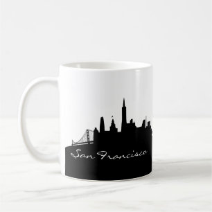 Black and White San Francisco Skyline Coffee Mug