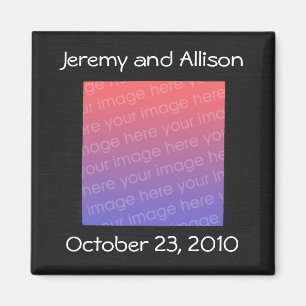 Black and White Save the date magnets with photo