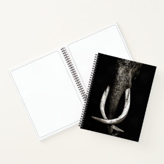 Black and White Save the Elephant Sketch Notebook