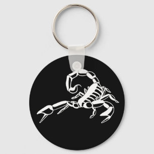 Black and White Scorpio Keychain