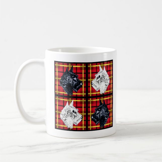 Black and White Scottish Terrier mug (Left)