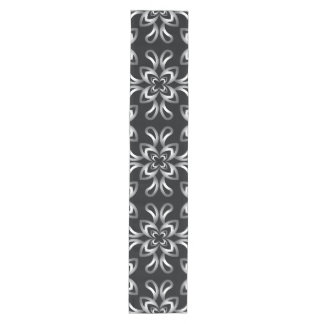 Black and white seamless pattern on  table runner